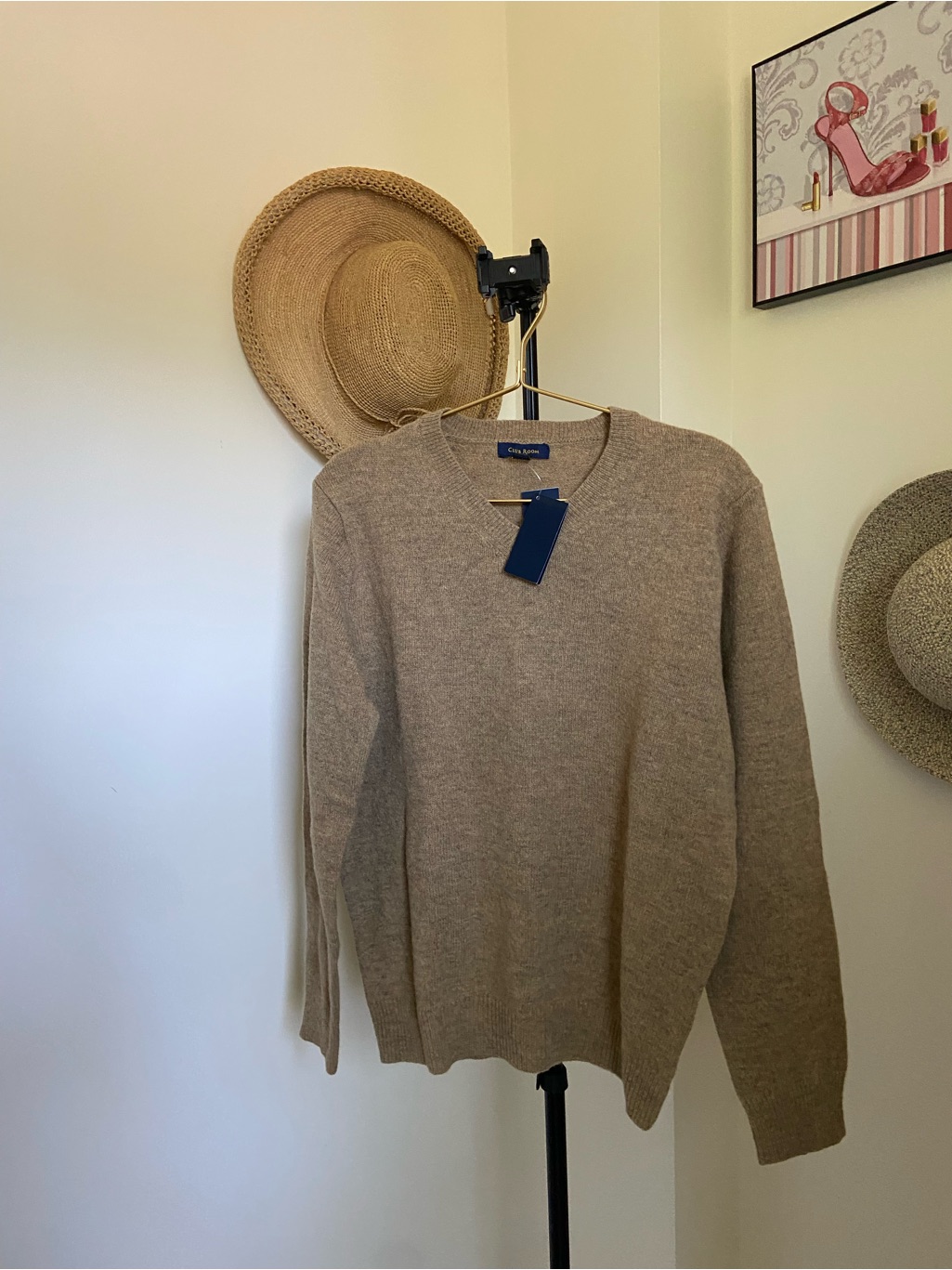 Club Room Women Lambswool Sweater In Light Brown